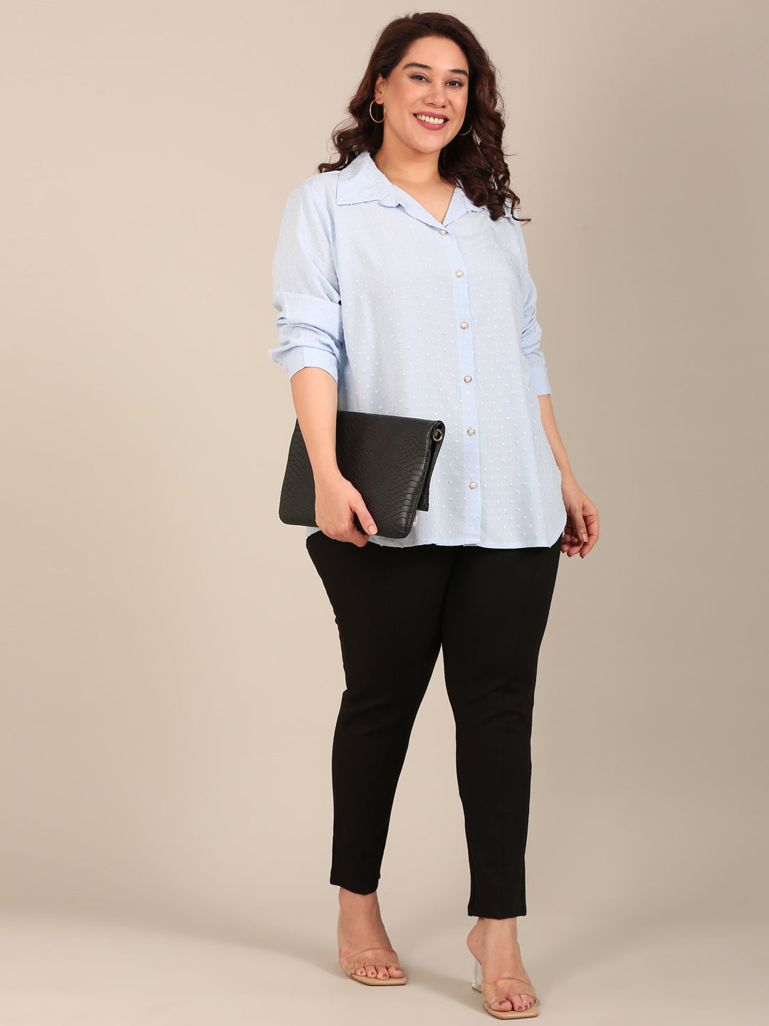 Light Blue Dobby Button-Down Shirt