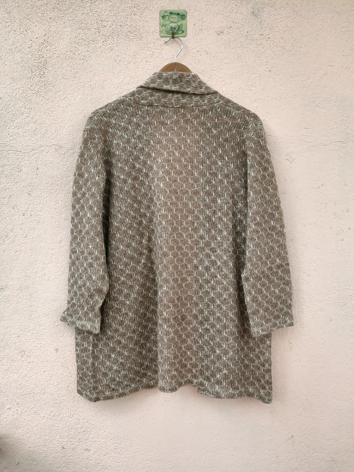 Light Brown Open-Front Knit Shurg