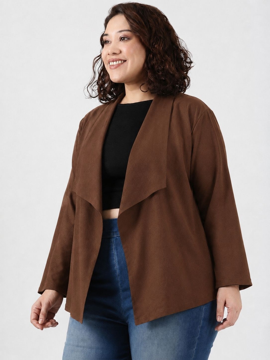 Light Brown Waterfall Jacket