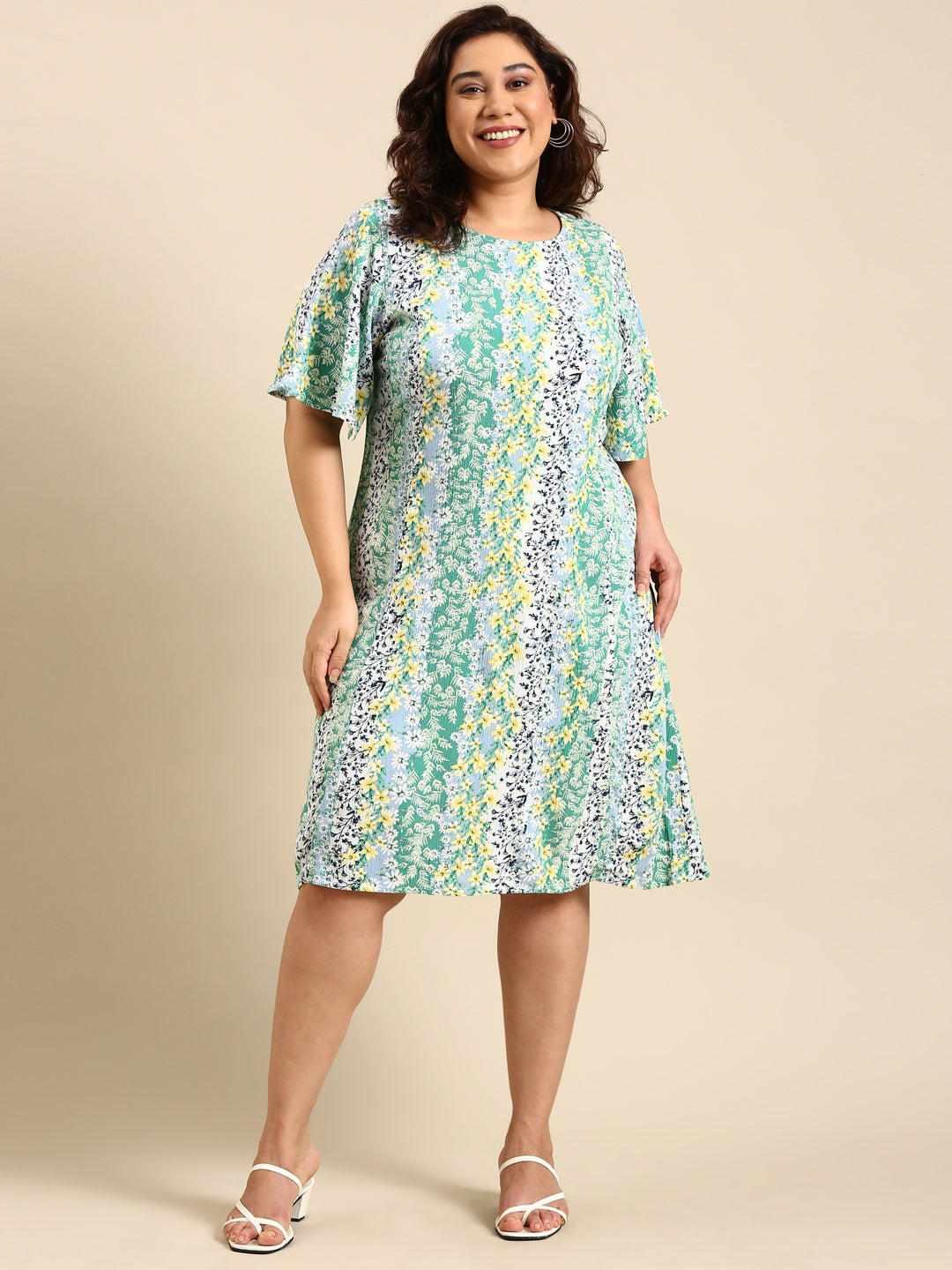 MULTICOLOR A-LINE DRESS