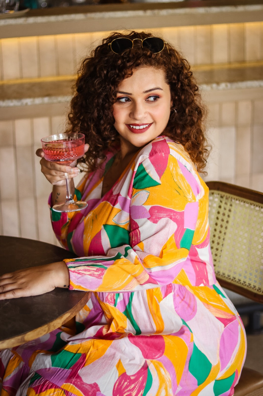 MULTI COLOR TIER DRESS