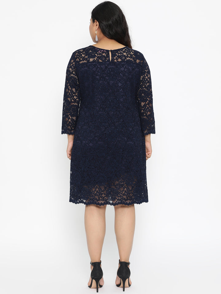 Navy Lace Dress