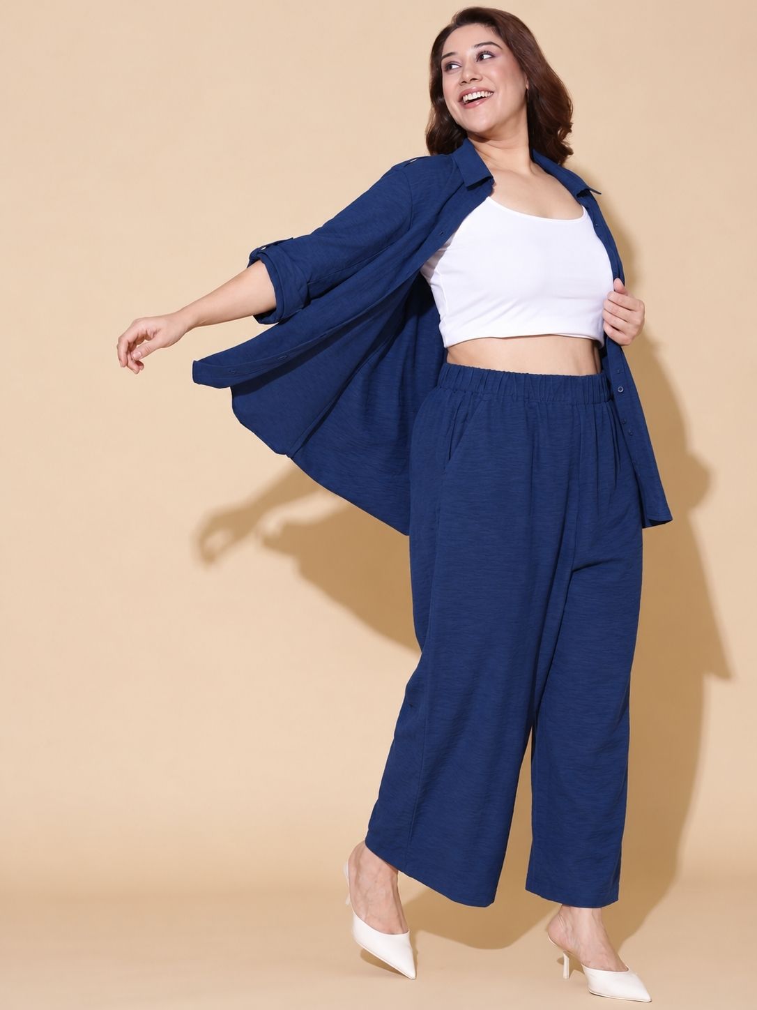 Navy Blue Relaxed Co-Ord Set