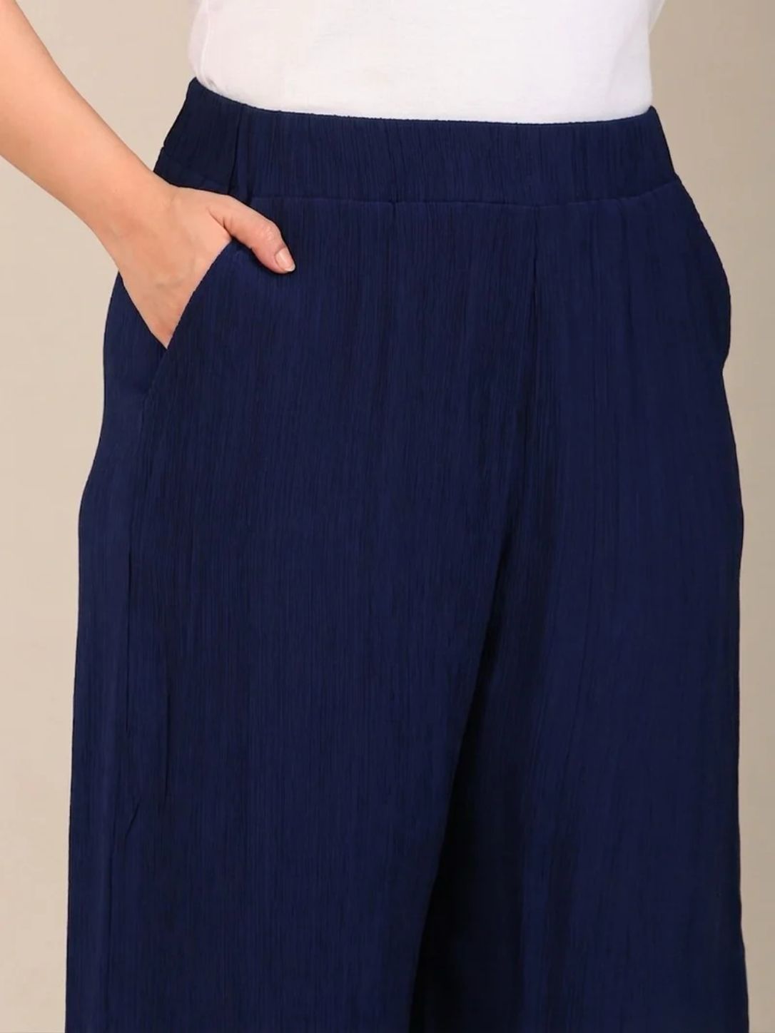 Navy Crepe Co-ord Set (2 Piece)