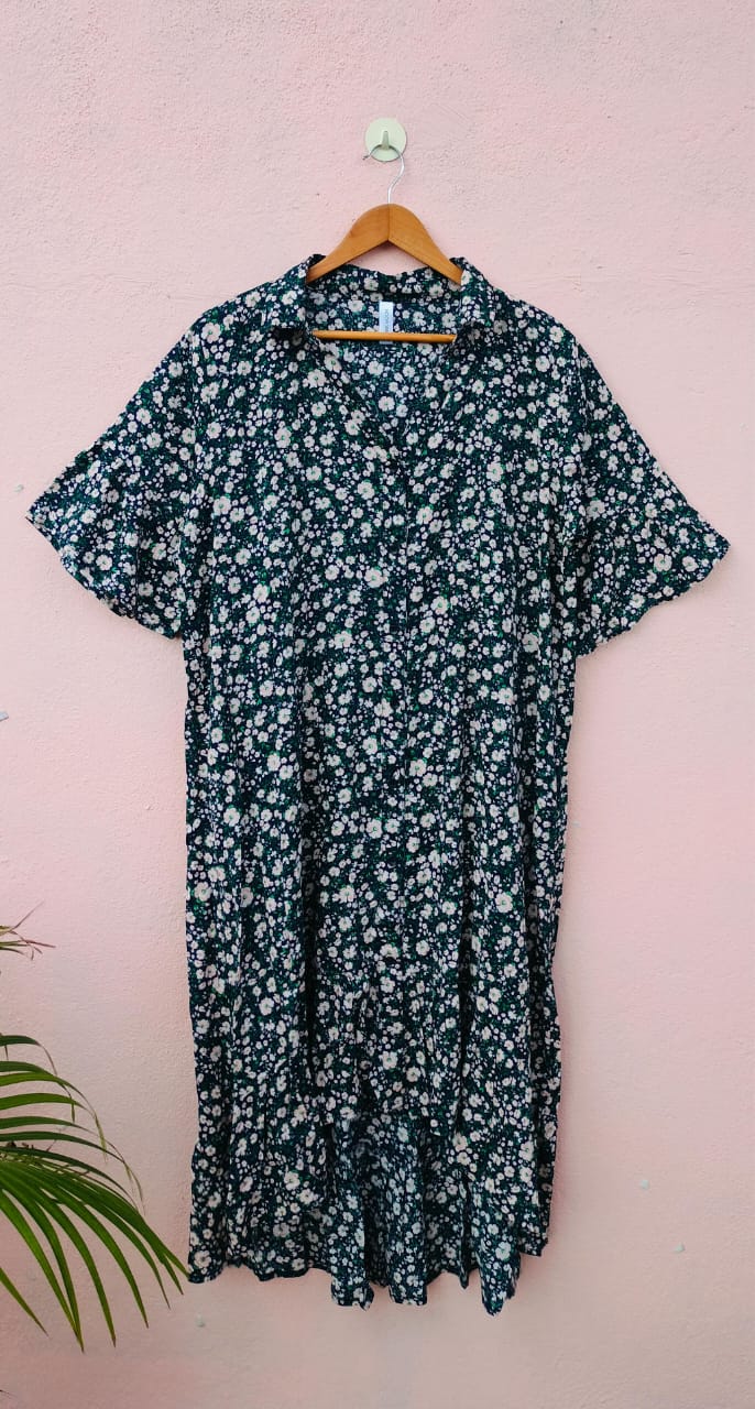 Navy Floral Dress