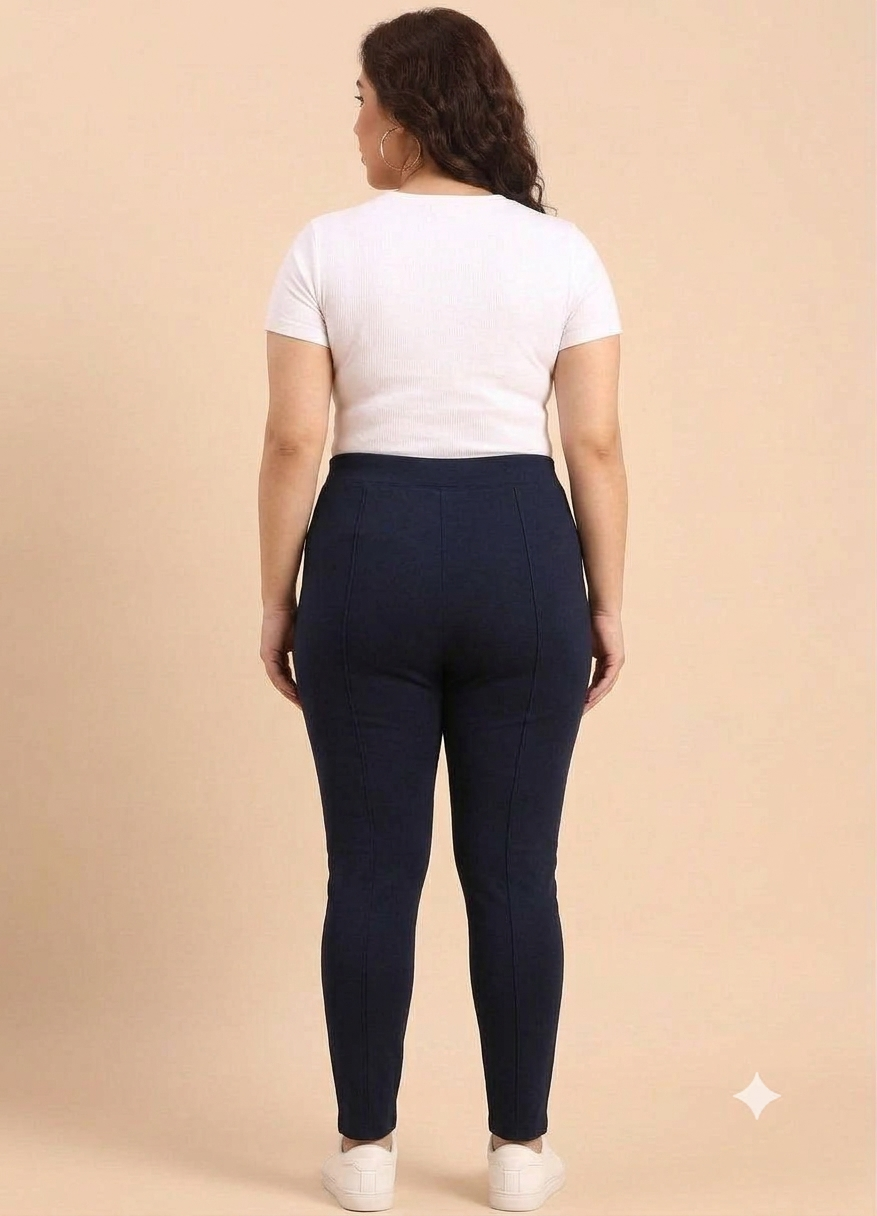 Navy High-Stretch Formal Pants