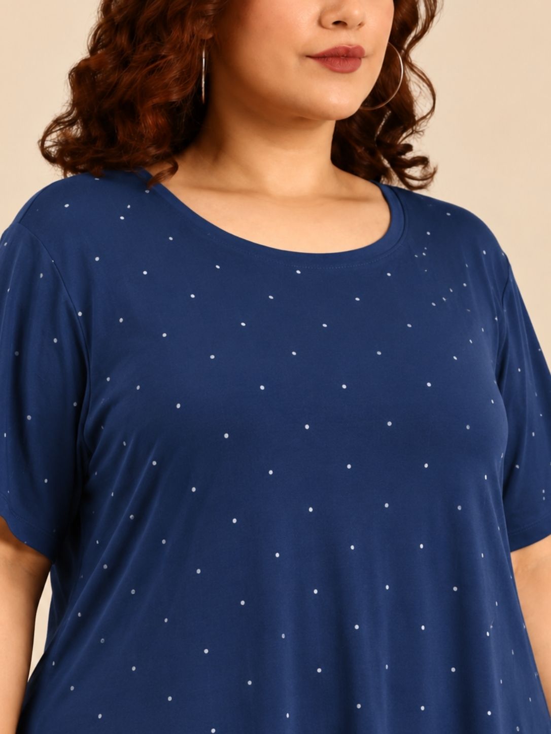 Navy Polka Dot Co-ord Set (2 Piece)