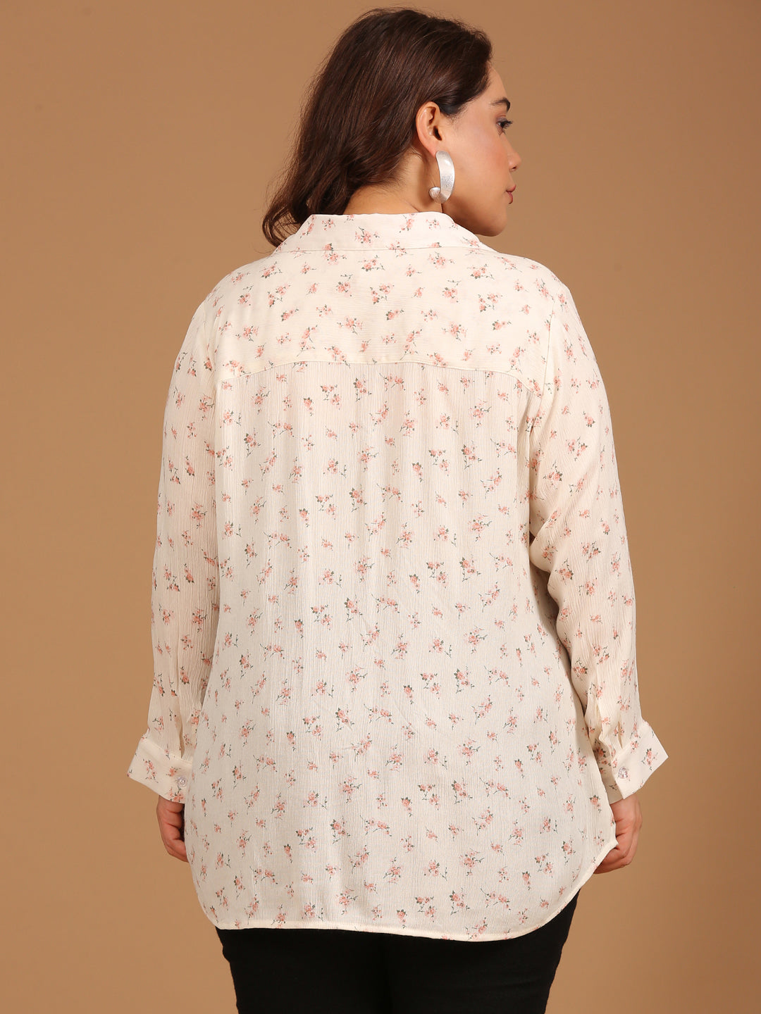 Off-White Floral Button-Down Shirt
