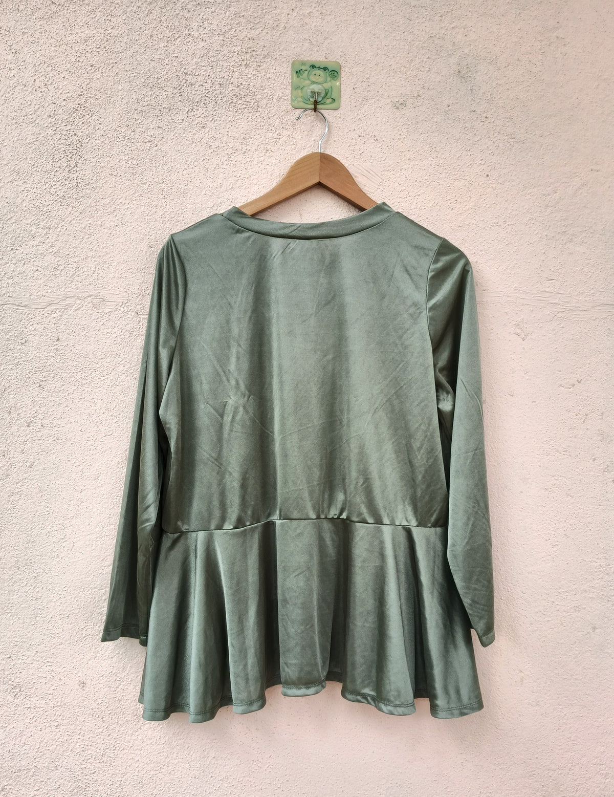 Olive Green Peplum Top