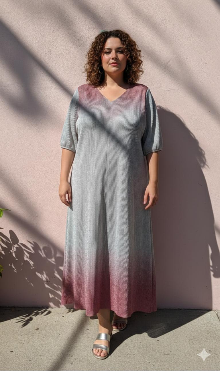 Ombre A-Line Maxi Dress