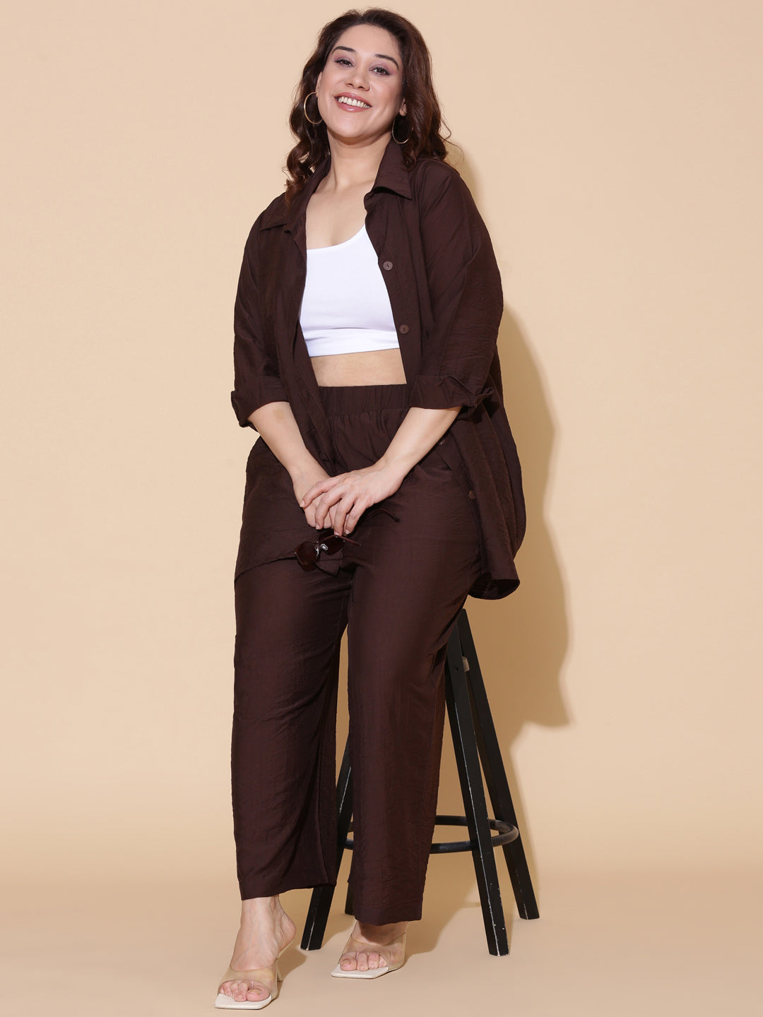 Coffee Brown Co-ord Set (2 Piece)