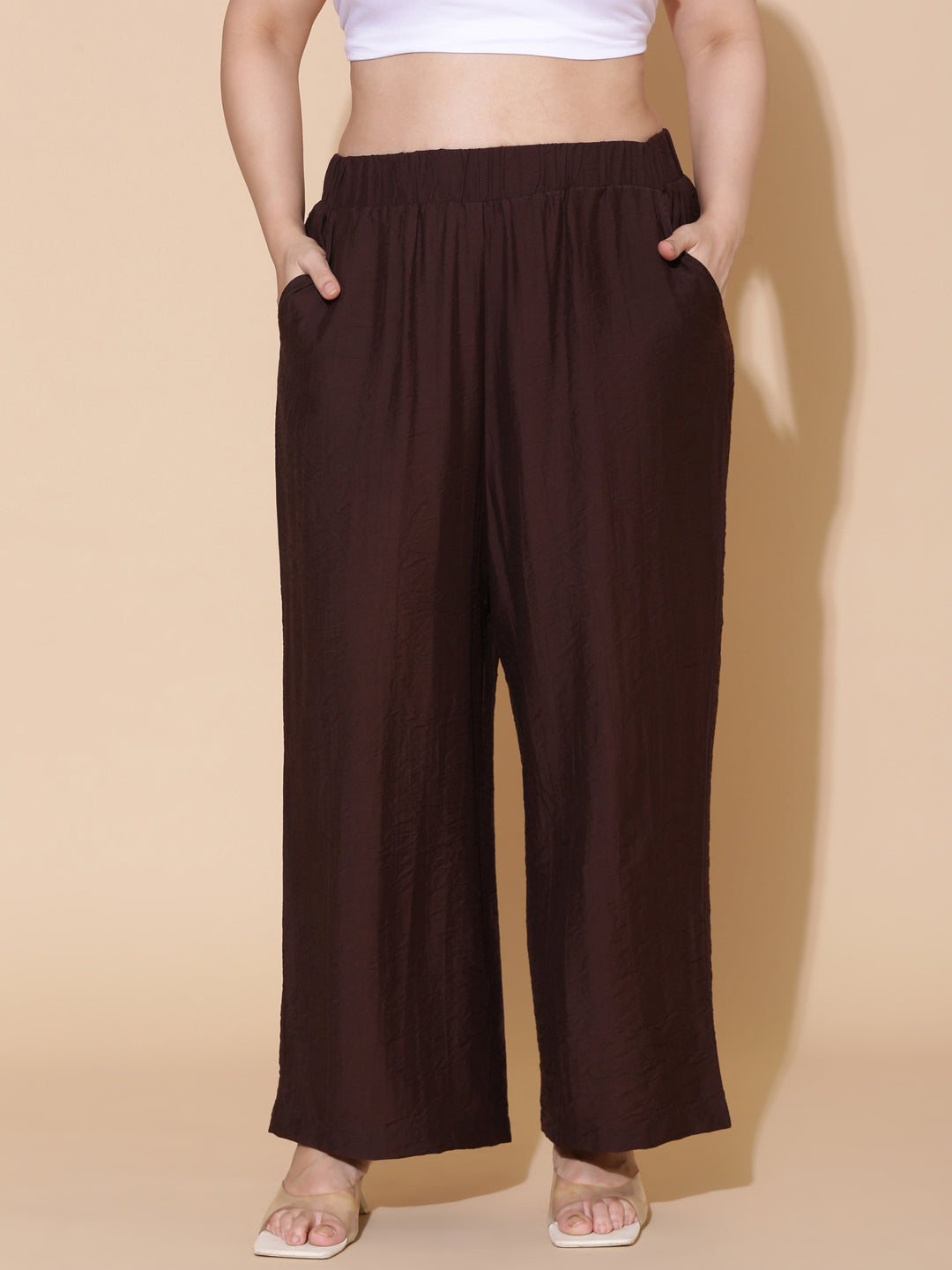 Brown Flared Palazzo