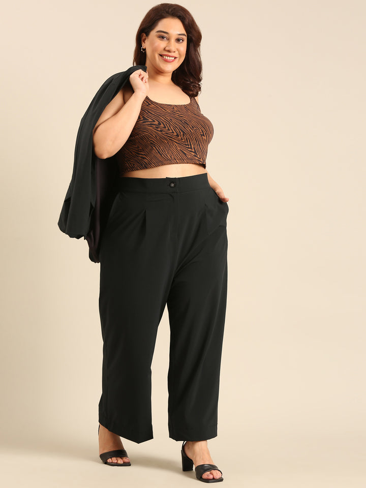 Black Blazer and Pant Co-ord Set (2 Piece)