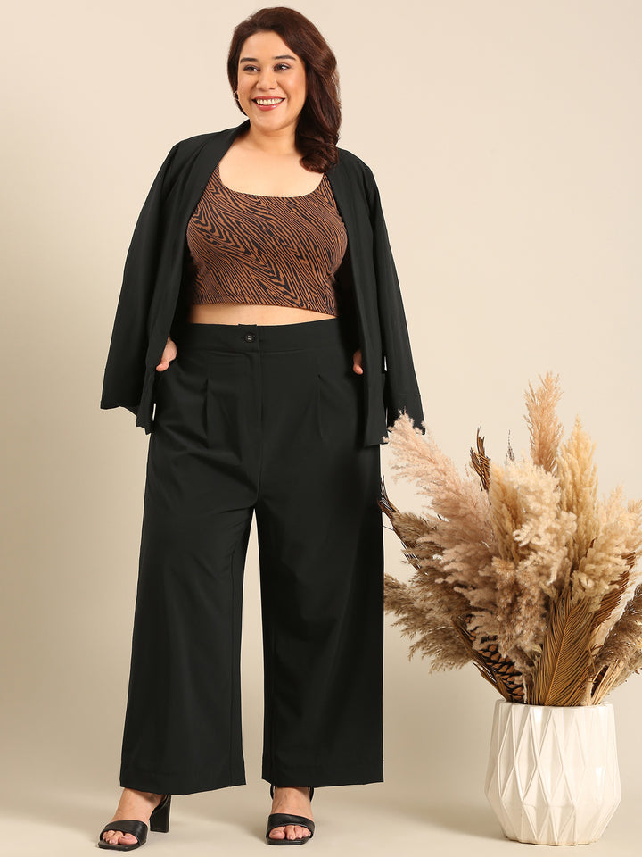 Black Blazer and Pant Co-ord Set (2 Piece)