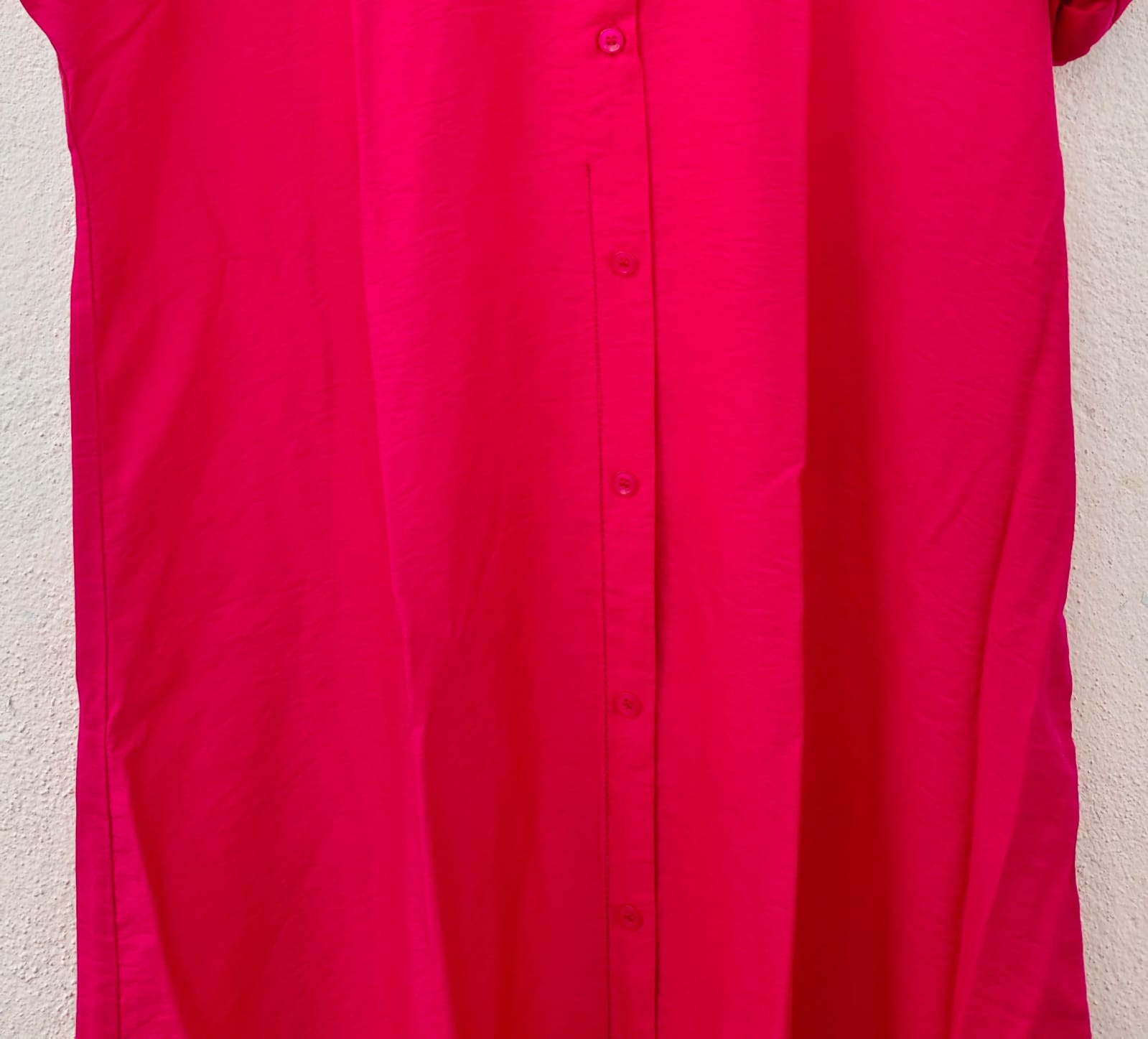 Pink Drop Shoulder Midi Dress
