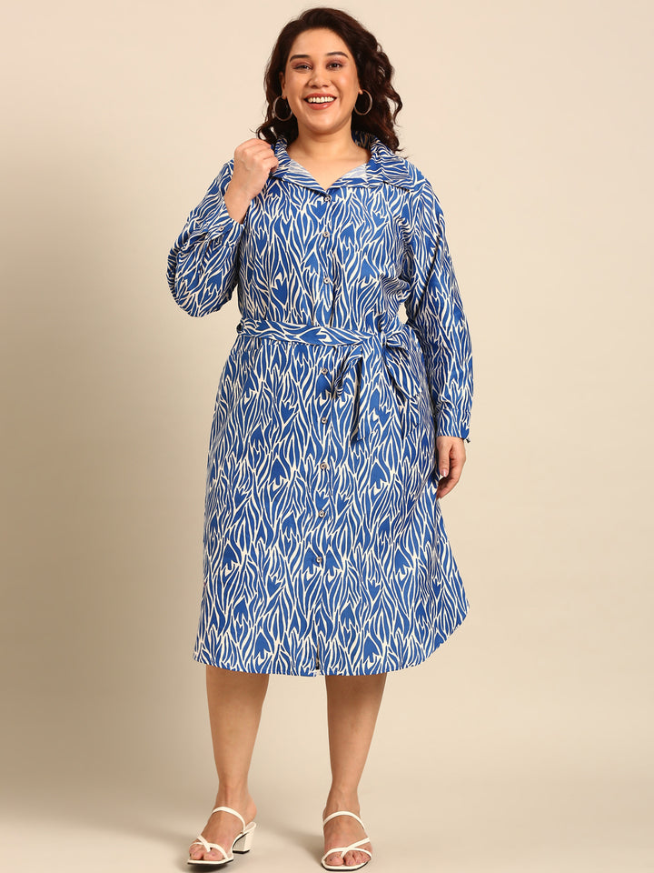 Printed Shirt Dress