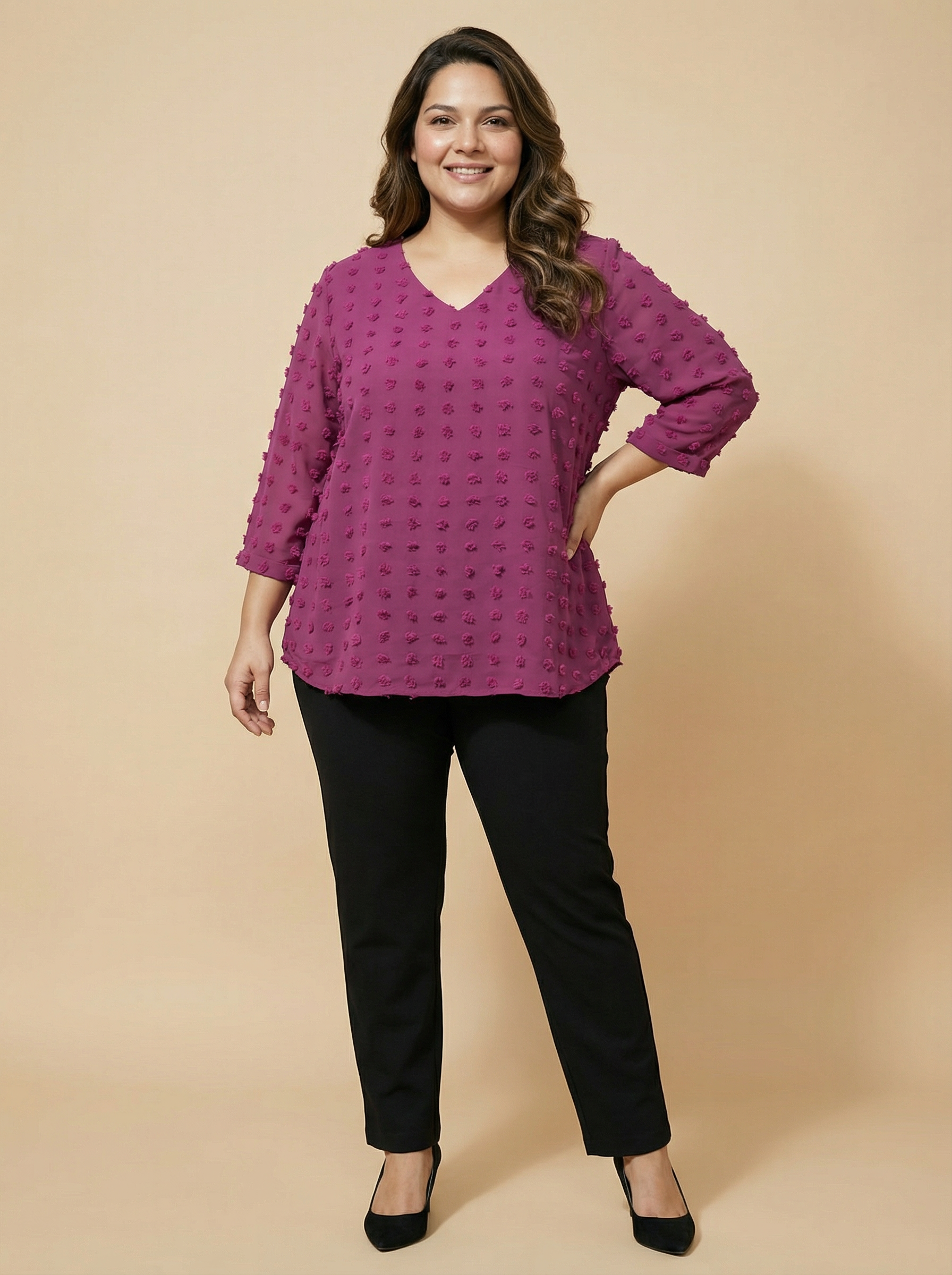 Purple Dobby Top