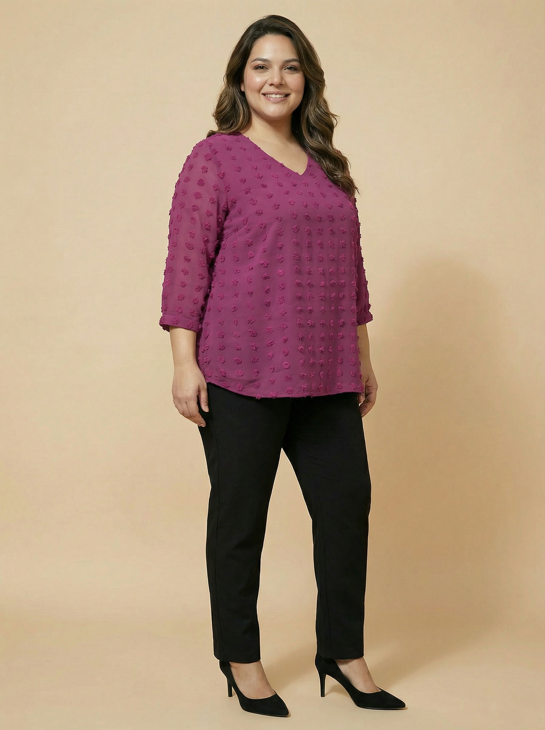Purple Dobby Top