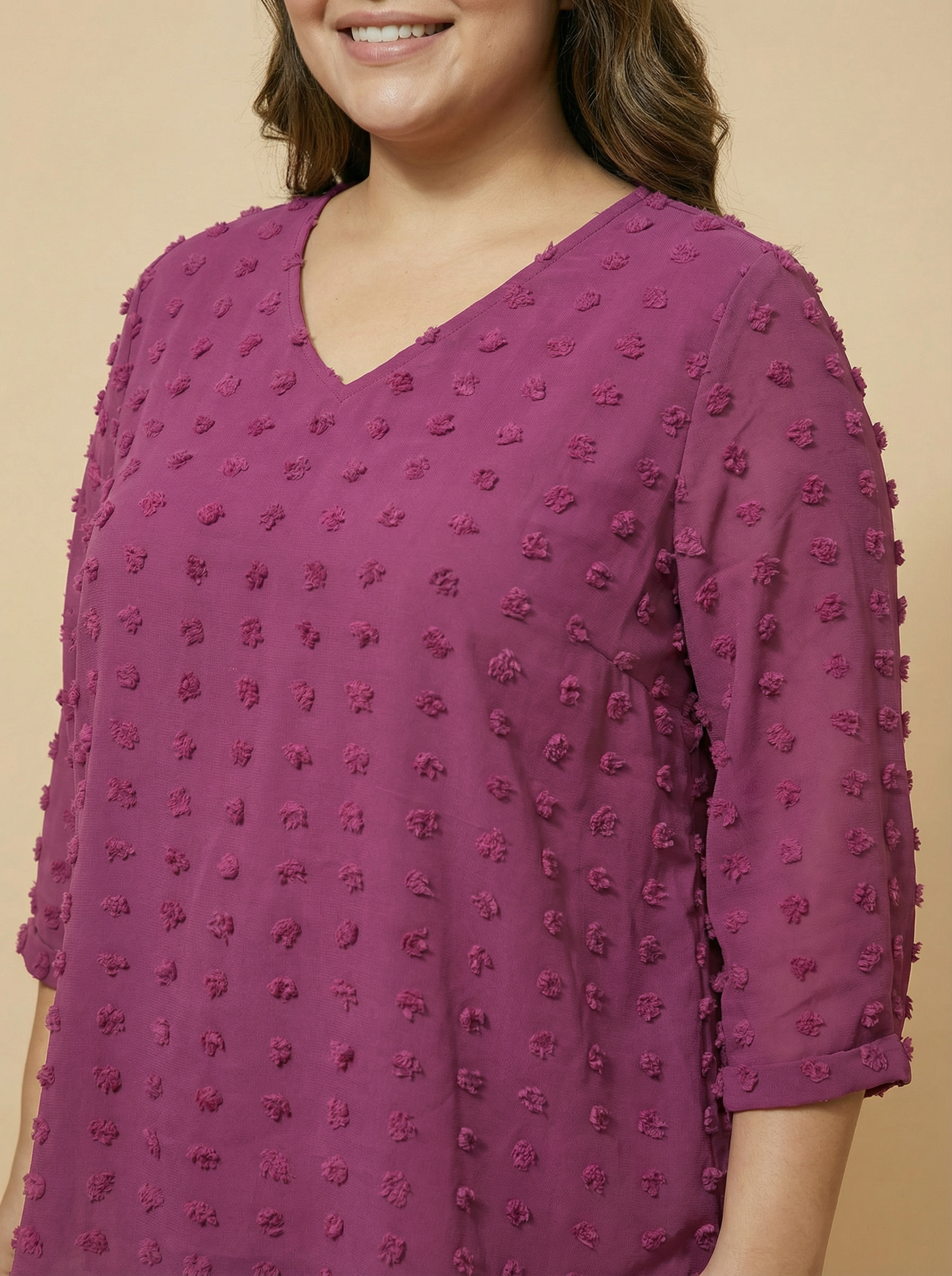 Purple Dobby Top