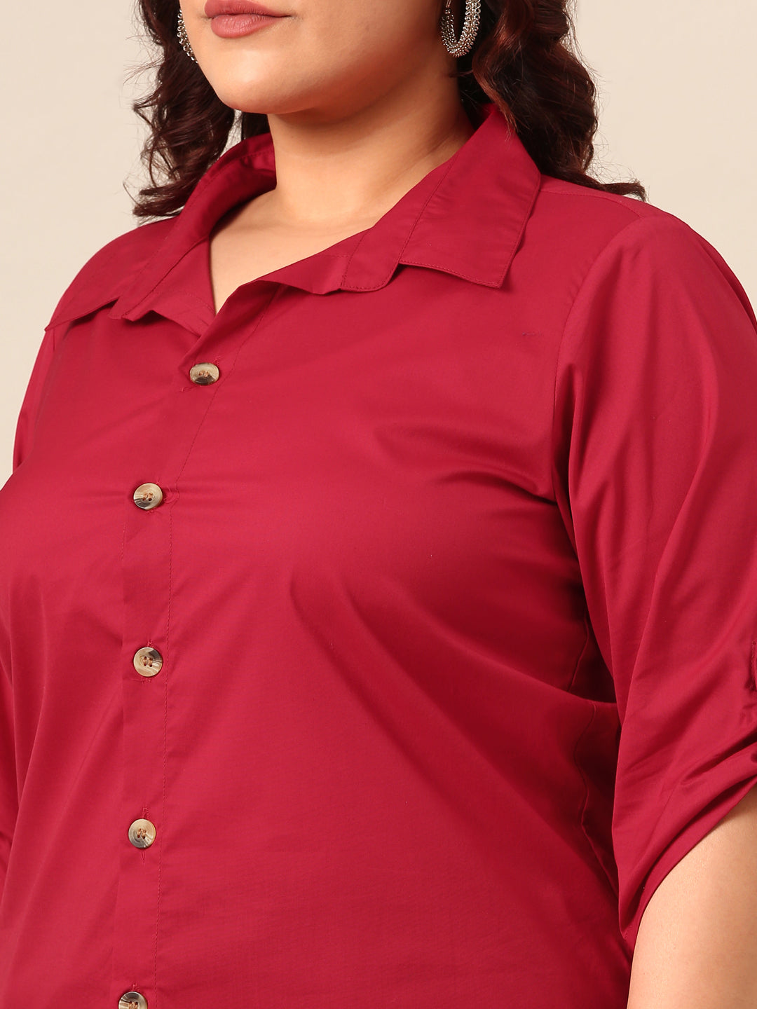 Red Poplin Shirt