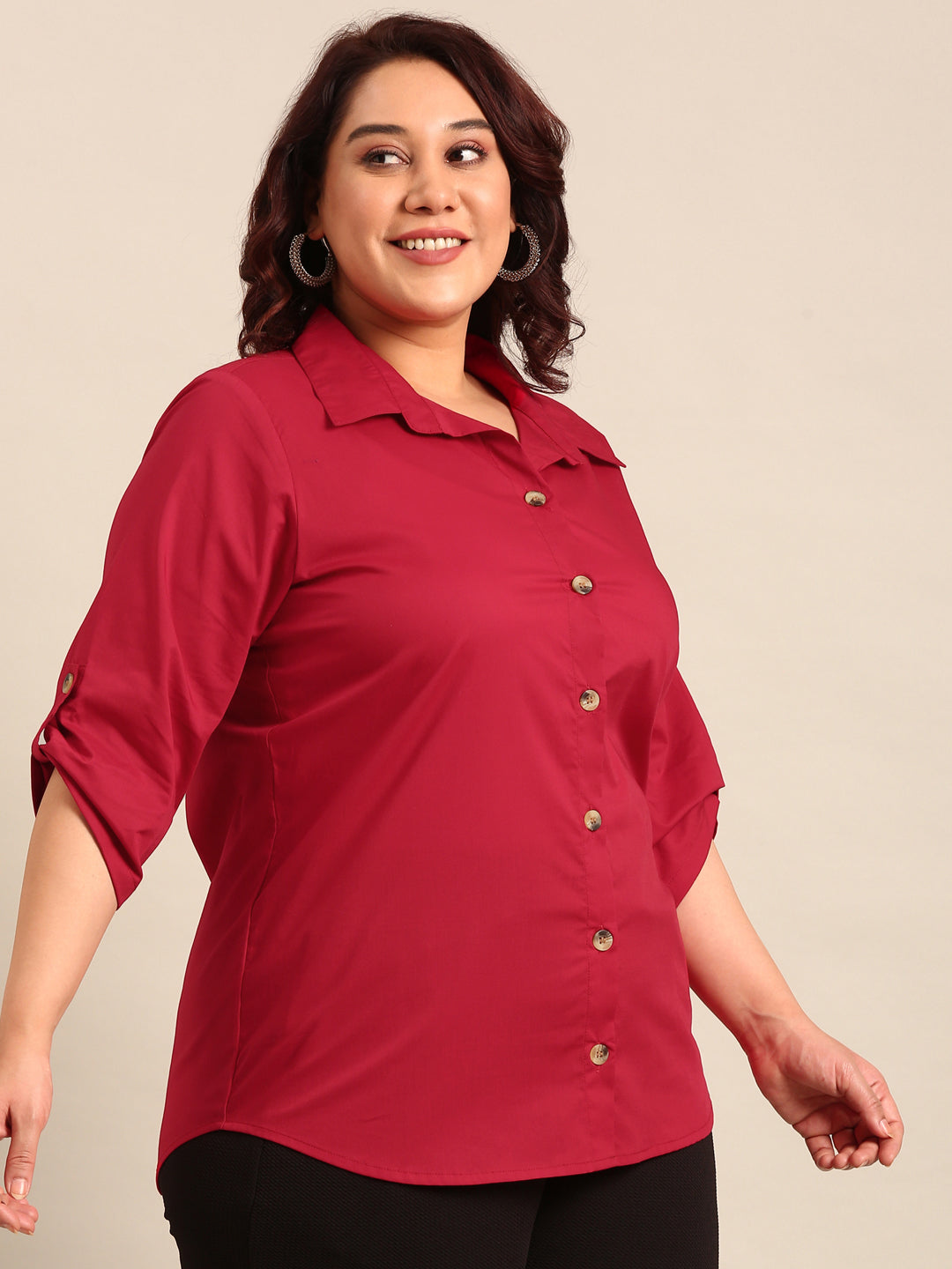 Red Poplin Shirt