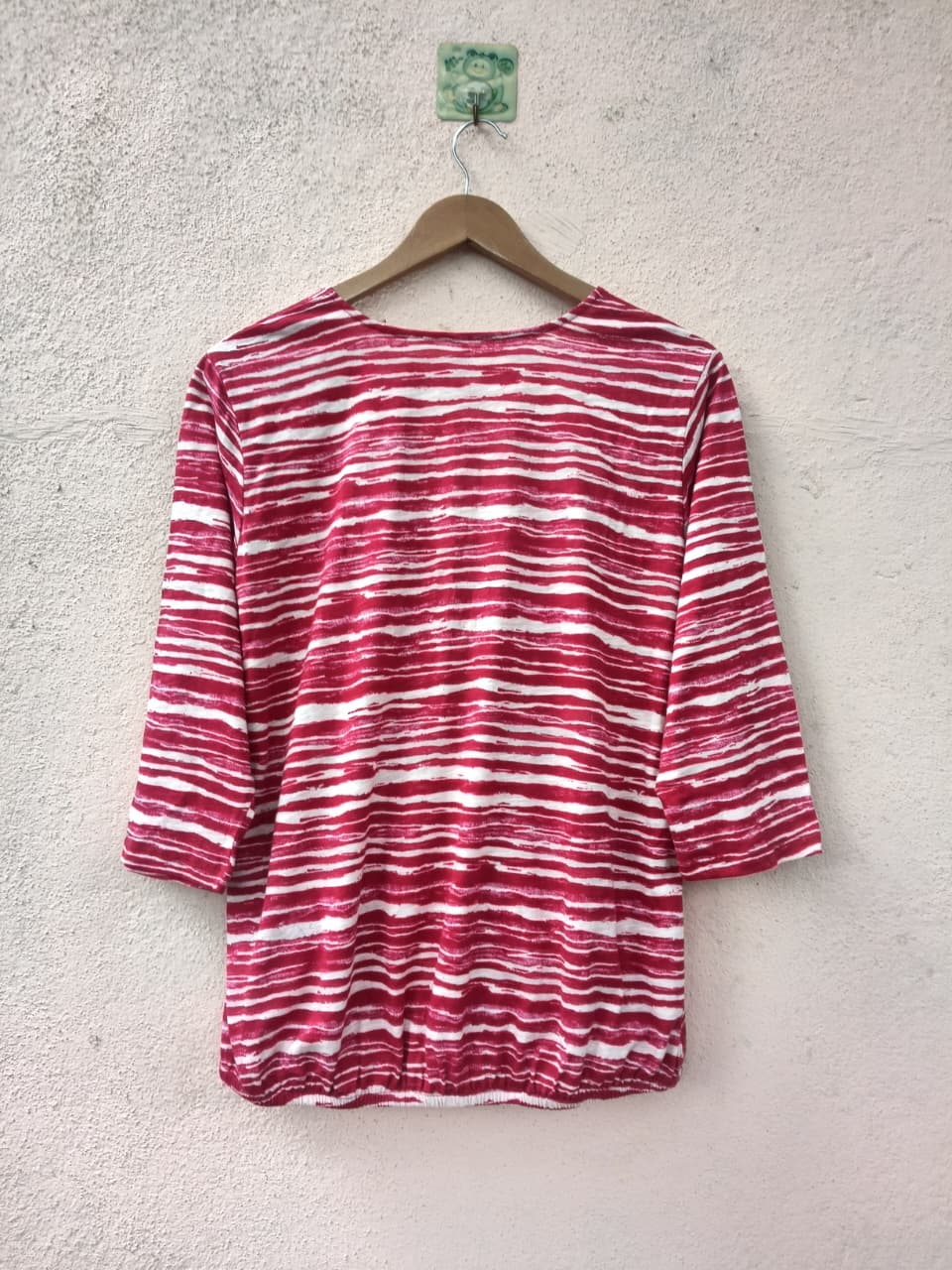 Red Printed Wrap Top