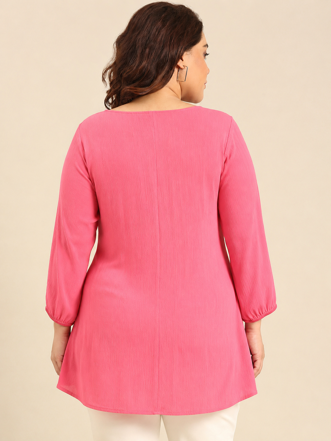 Relaxed Fit Pink Tunic