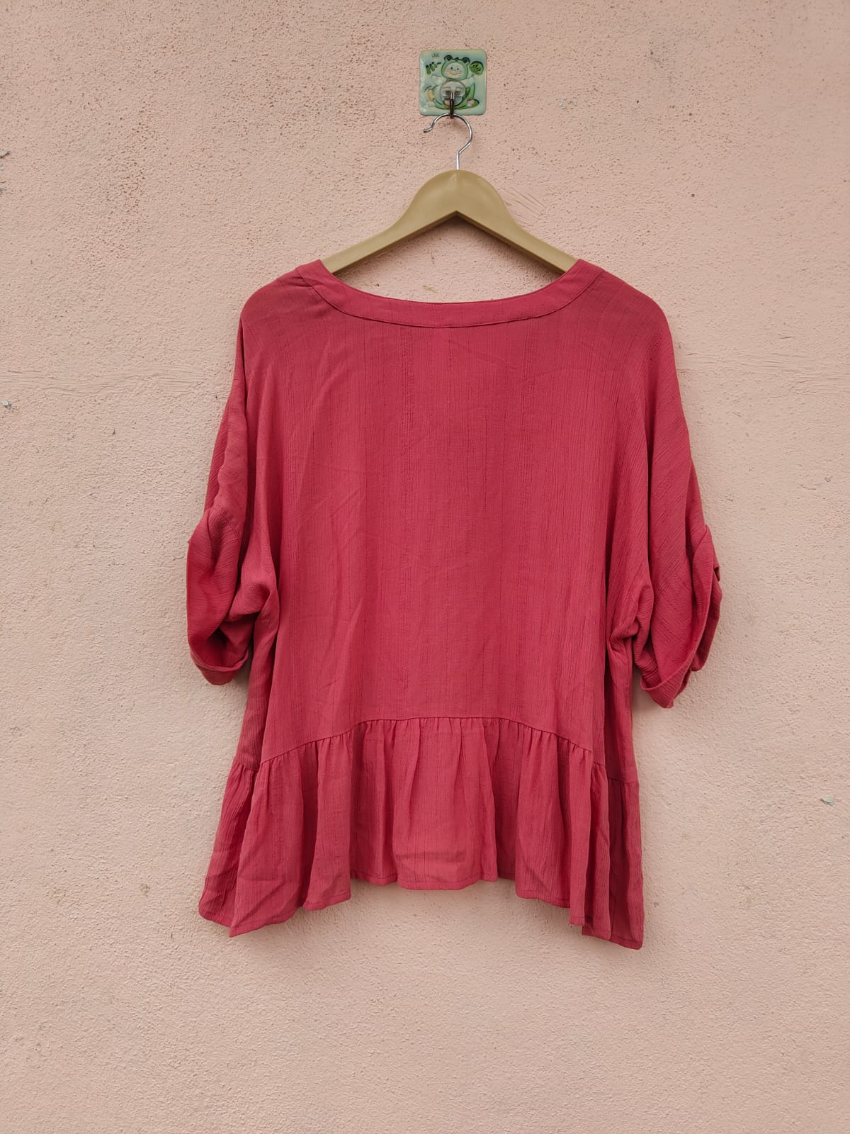 Rust Button Down Top2