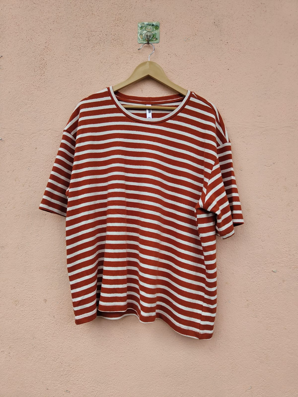 Rust and White Striped Top