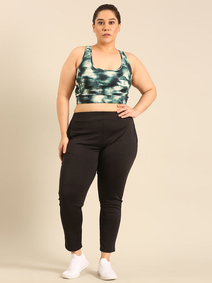 Plus Size Green Rapid-Dry Sports Bra