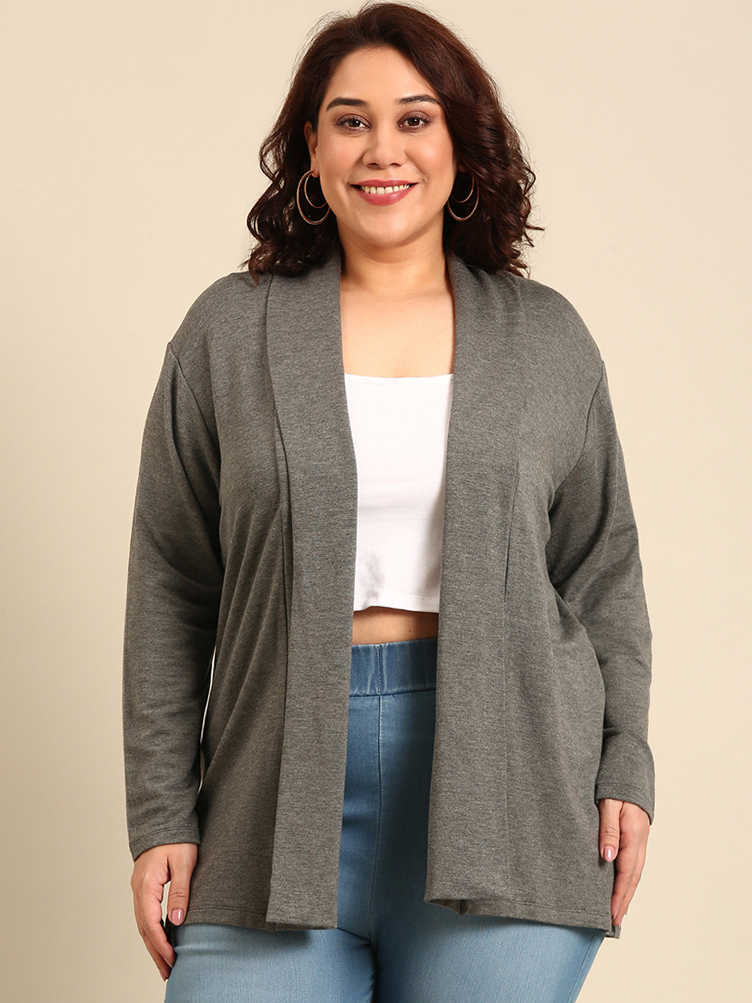 Grey Longline Shrug