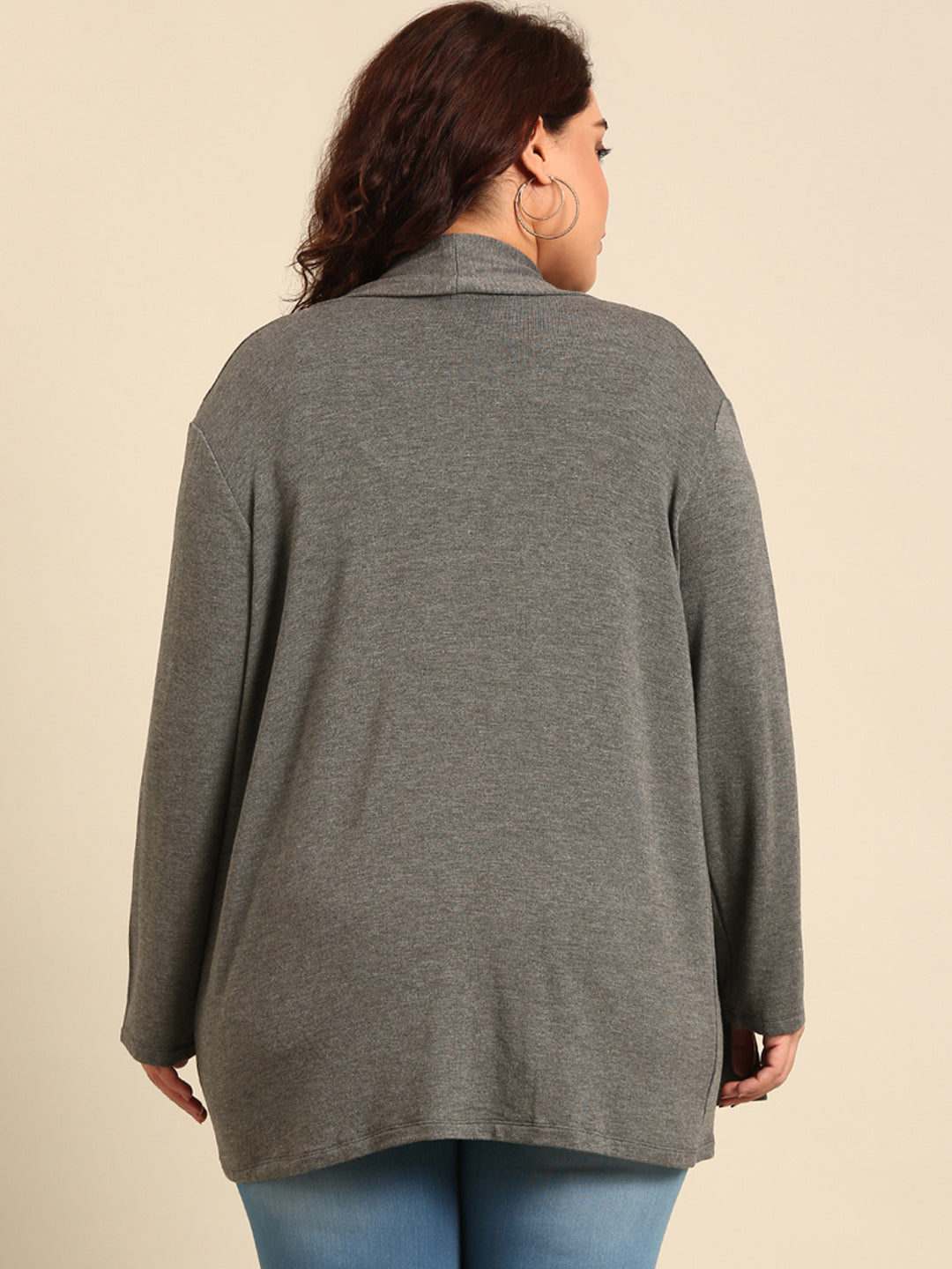 Grey Longline Shrug