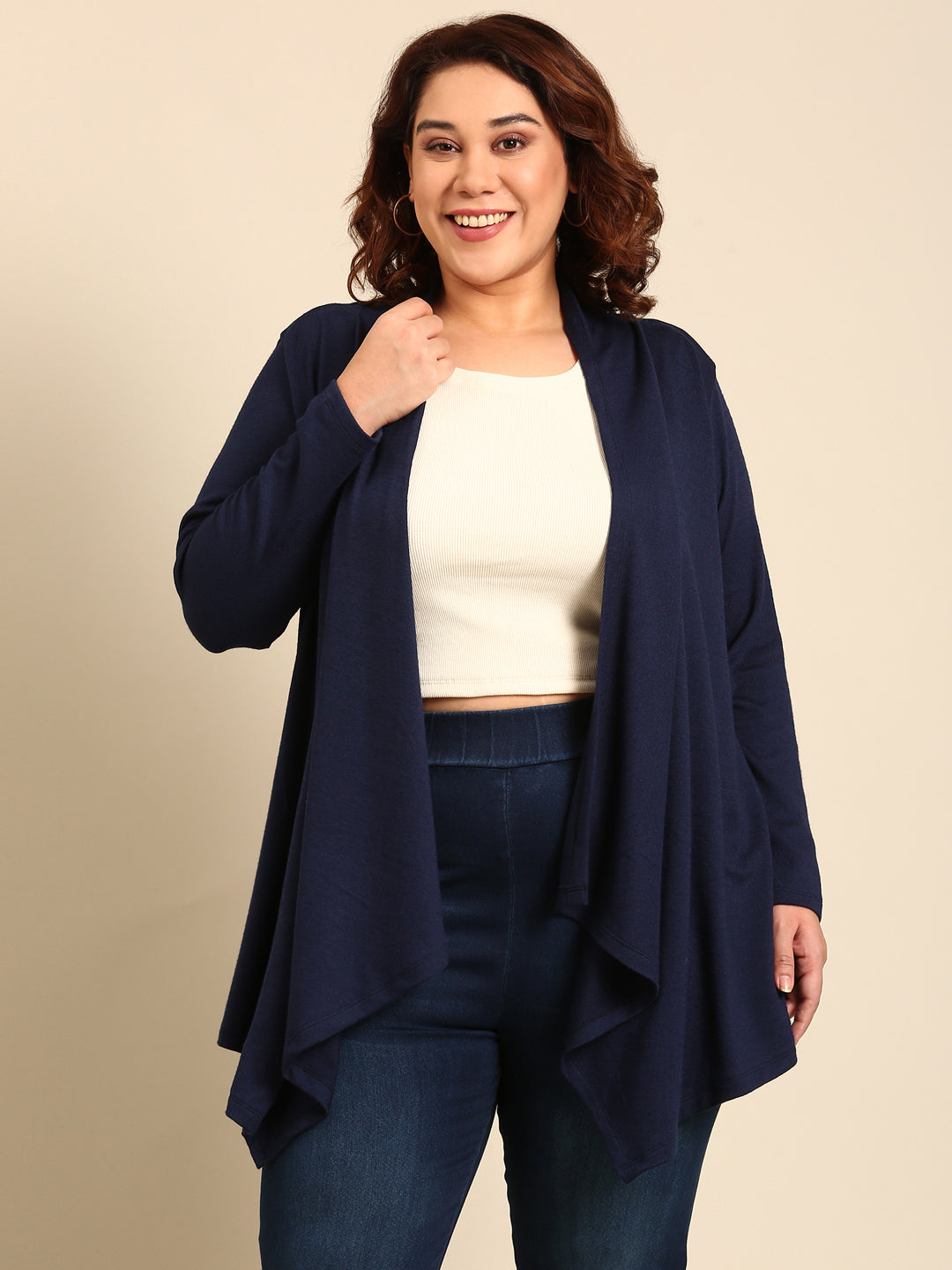 Navy Stretch Shrug