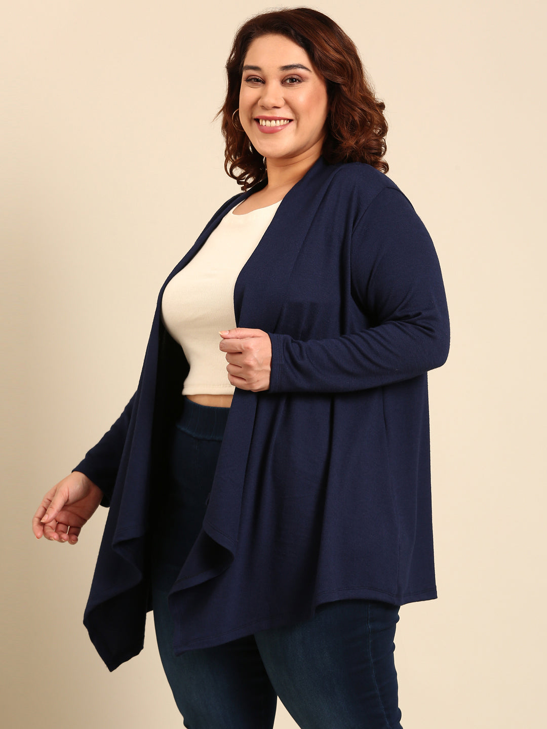 Navy Stretch Shrug