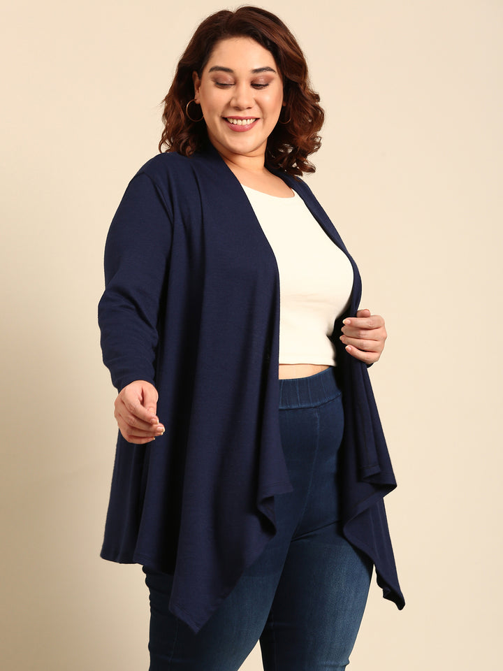 Navy Stretch Shrug