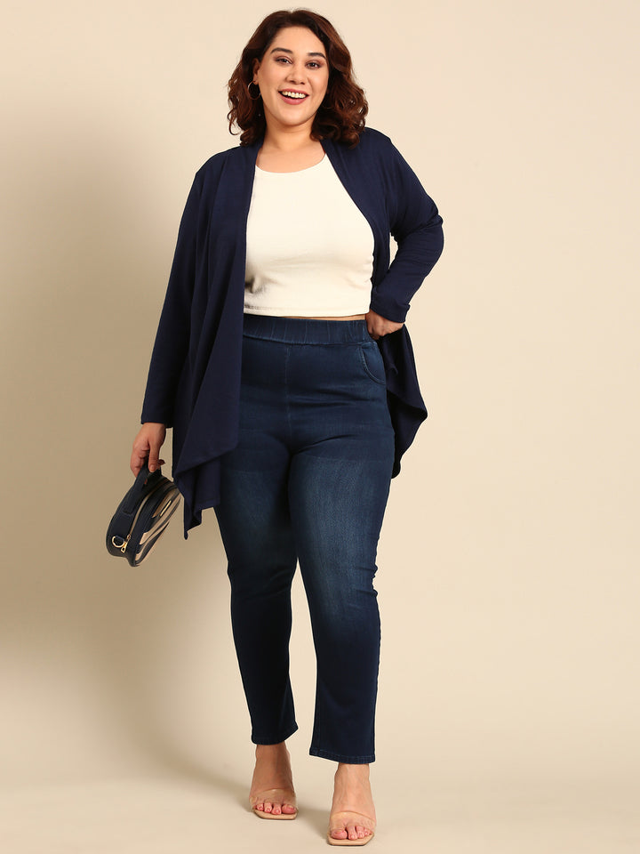 Navy Stretch Shrug