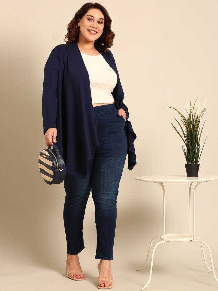 Navy Stretch Shrug