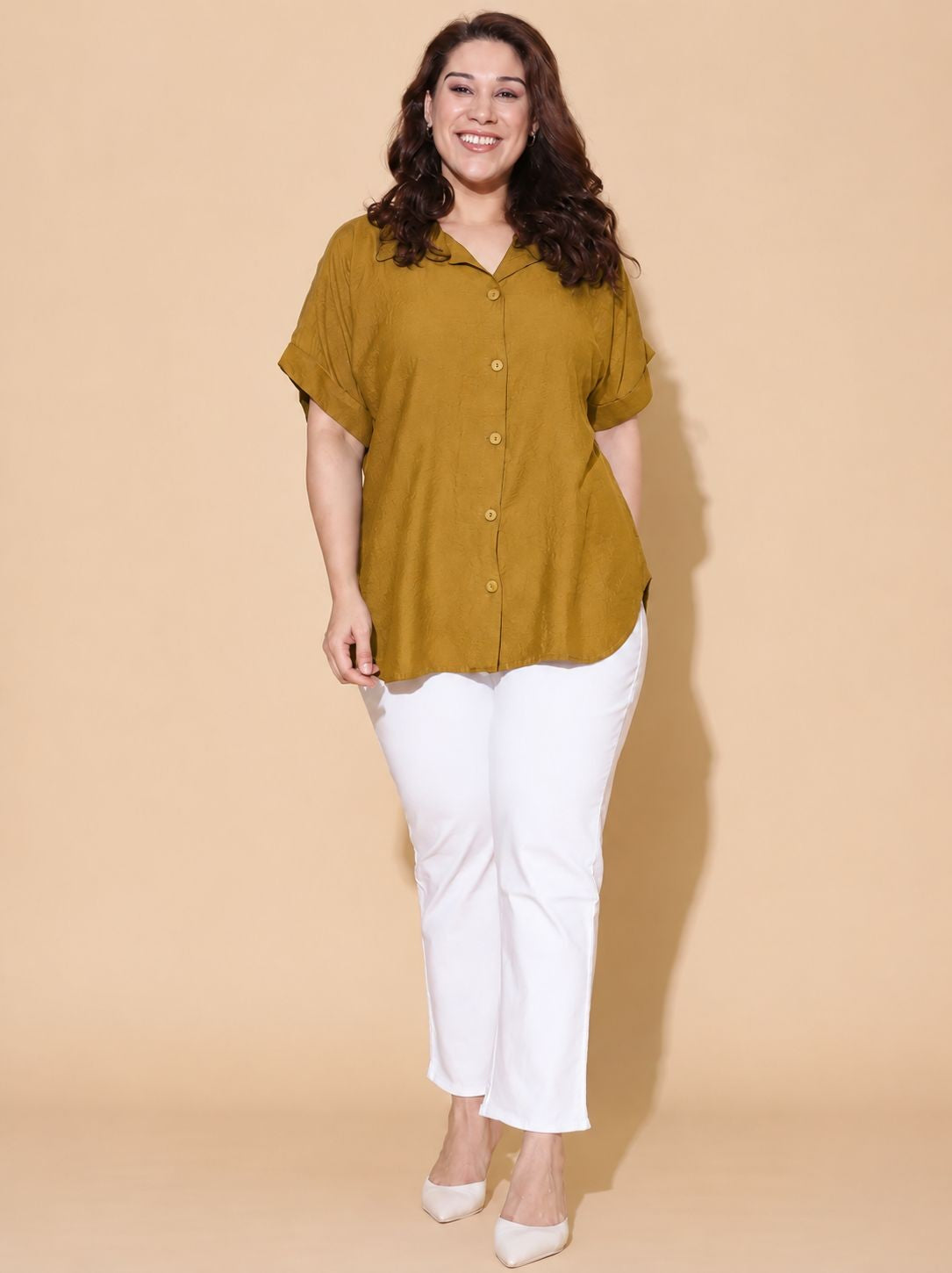 Yellow Drop Shoulder Shirt