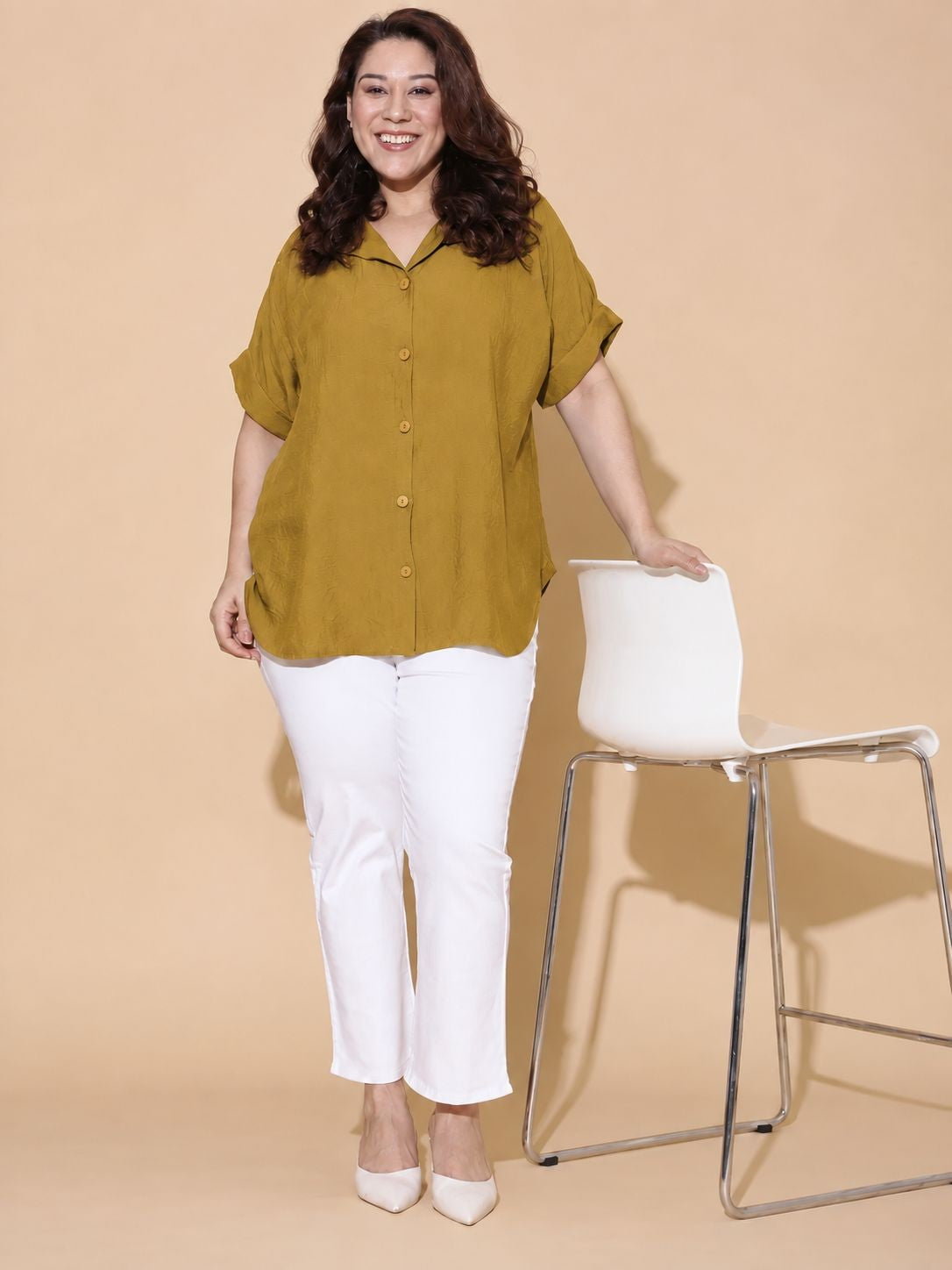Yellow Drop Shoulder Shirt