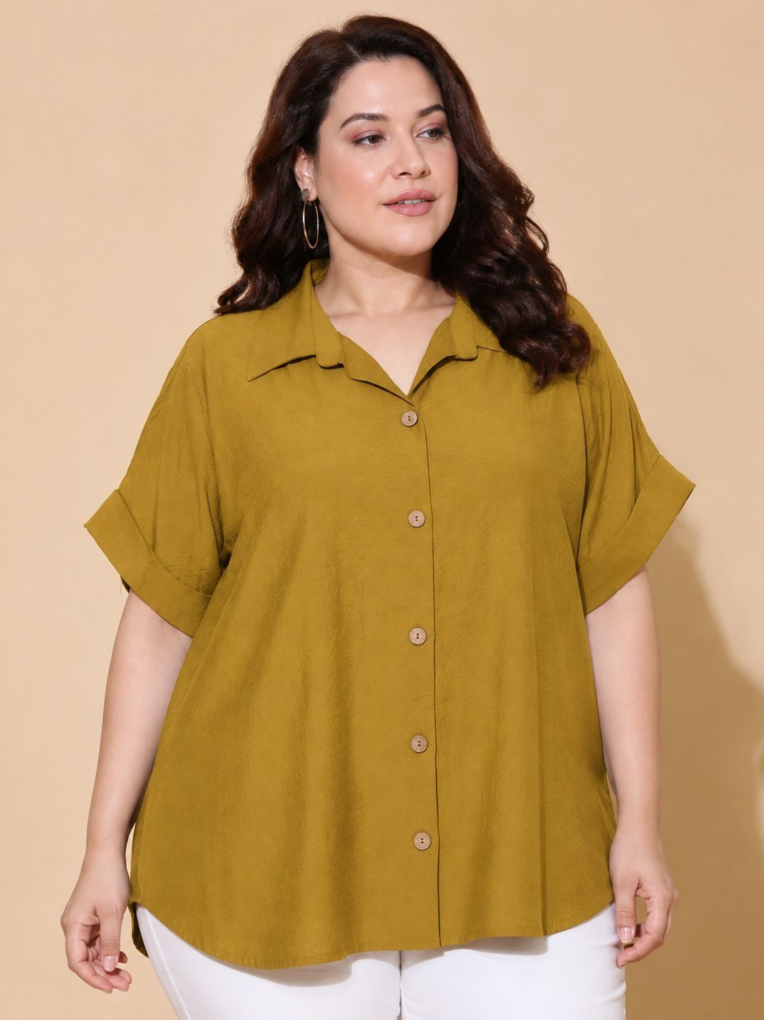Yellow Drop Shoulder Shirt