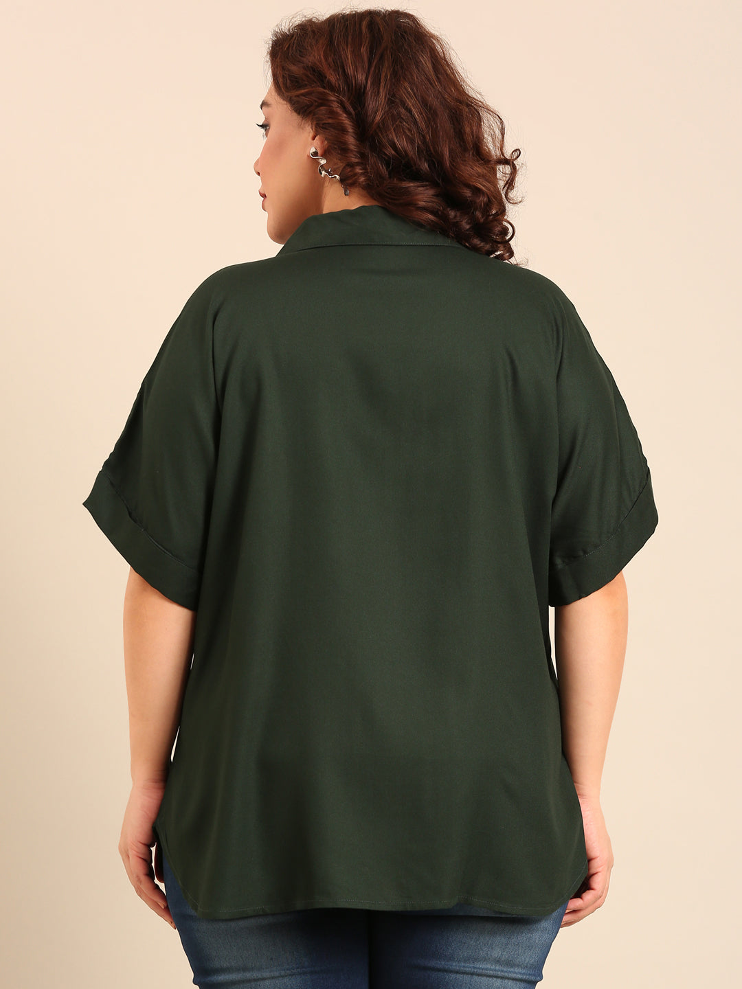 Dark Green Viscose Shirt