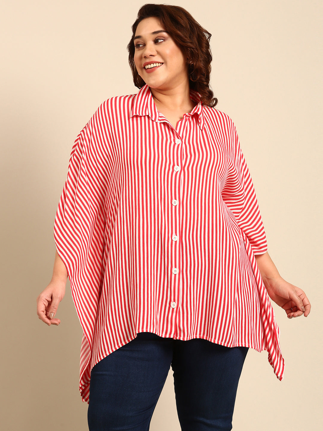 RED AND WHITE STRIPED SHIRT