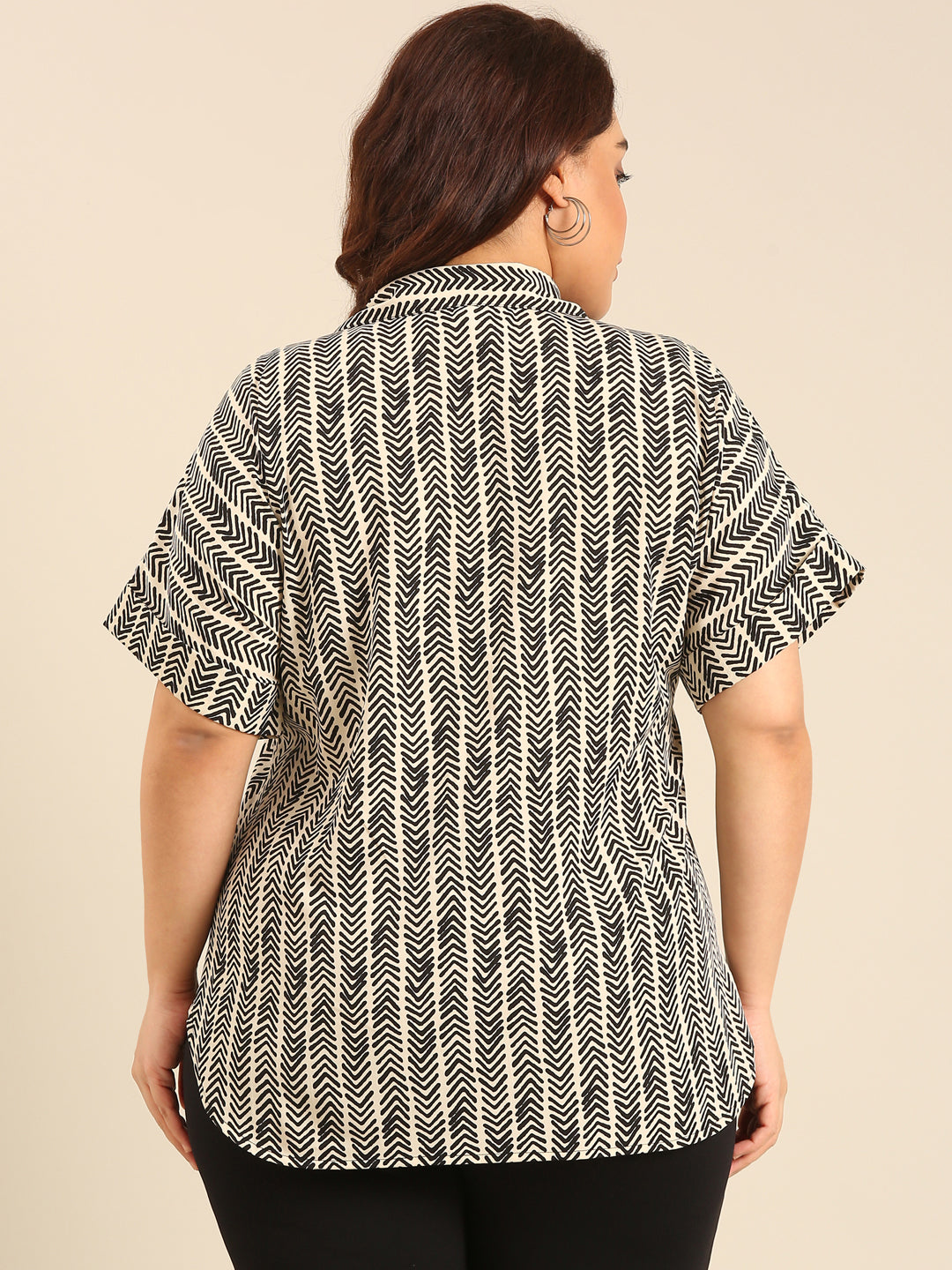 Zig Zag Drop Shoulder Shirt