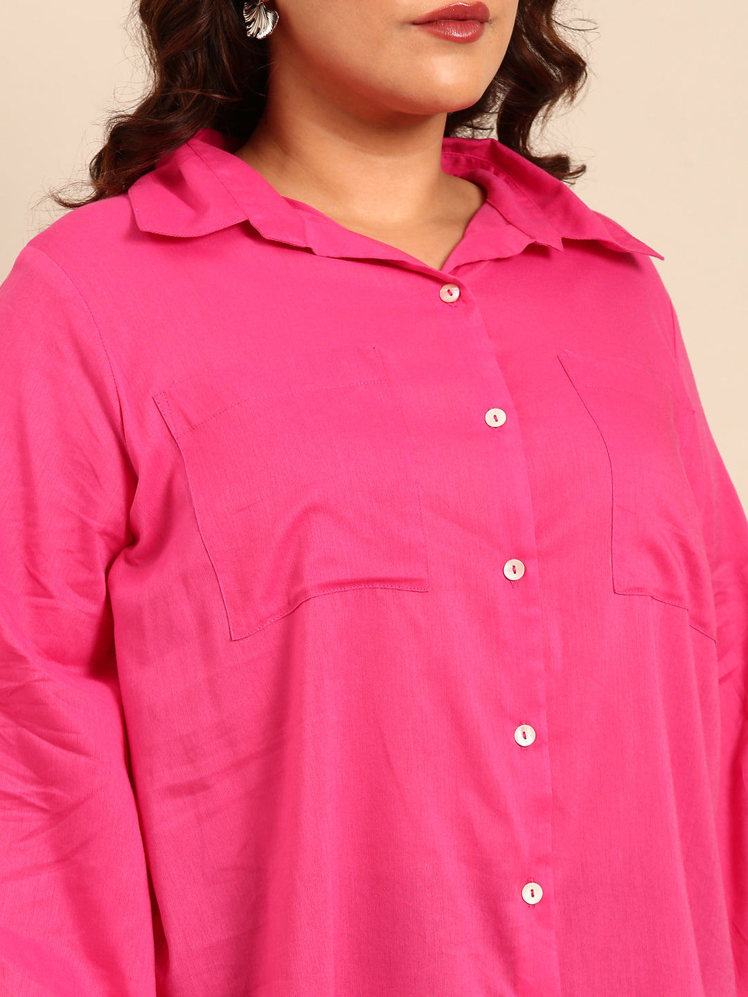 PINK SHIRT WITH BIG SLEEVES