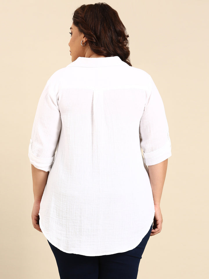 WHITE SHIRT WITH FRONT POCKET