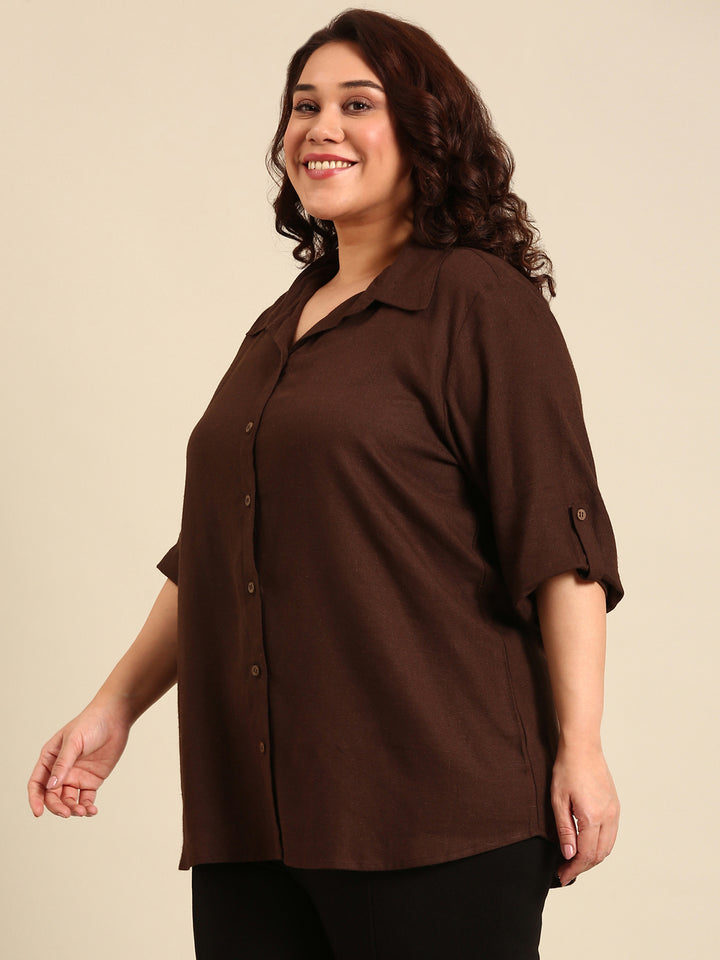 Brown Linen Shirt