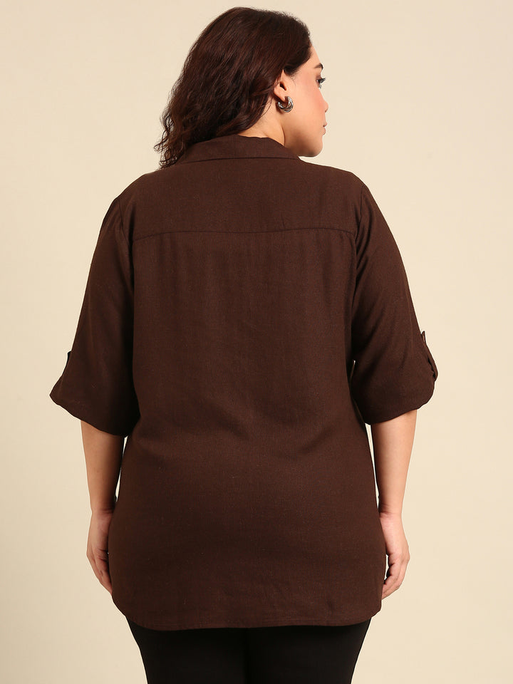 Brown Linen Shirt