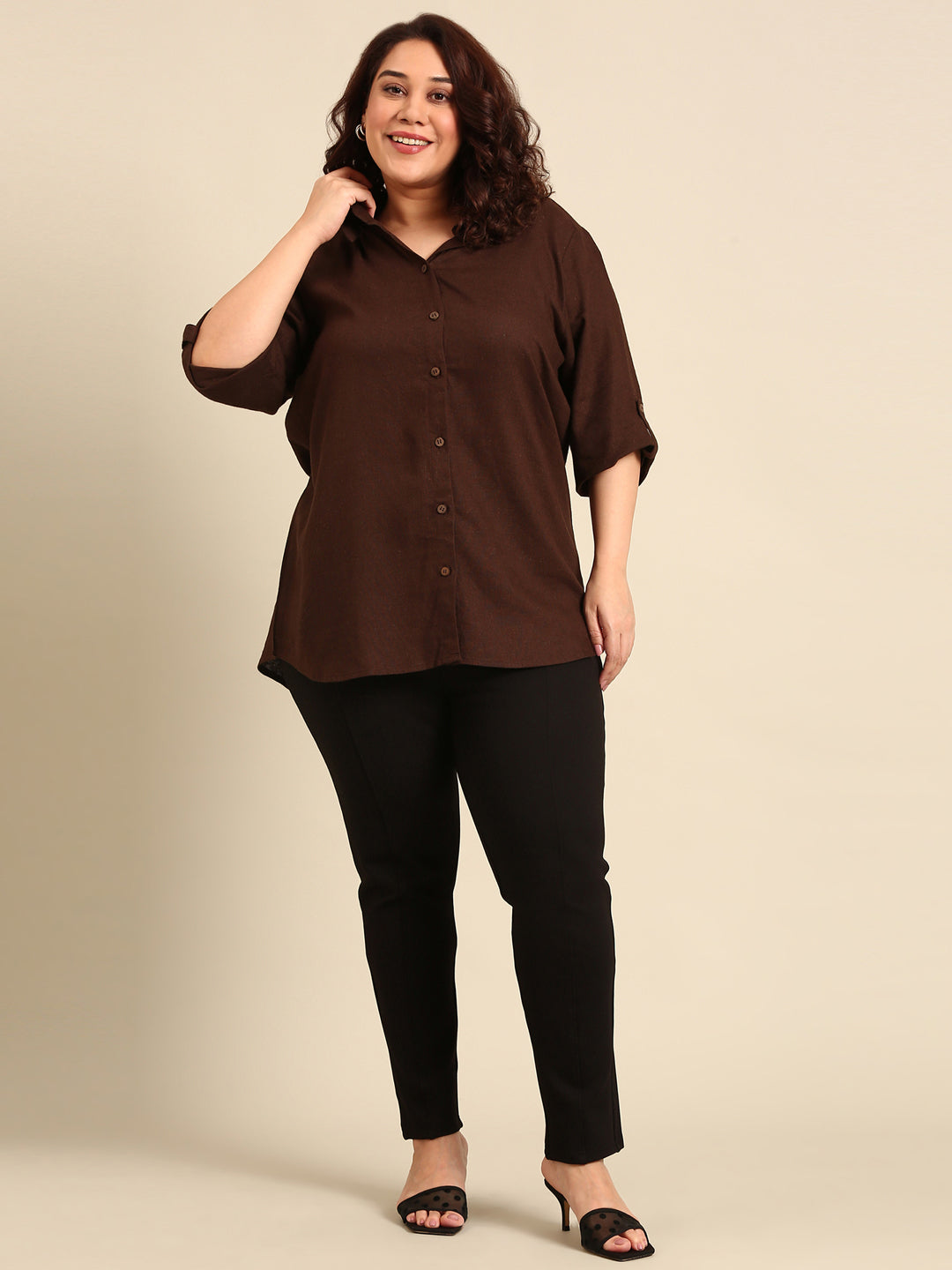 Brown Linen Shirt