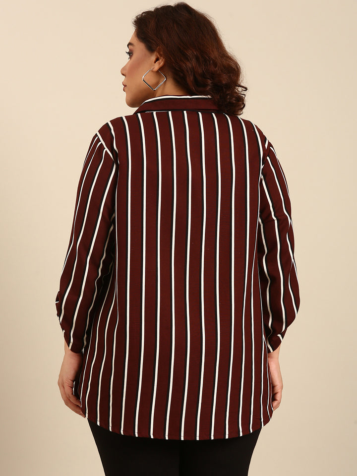 Brown Striped Shirt