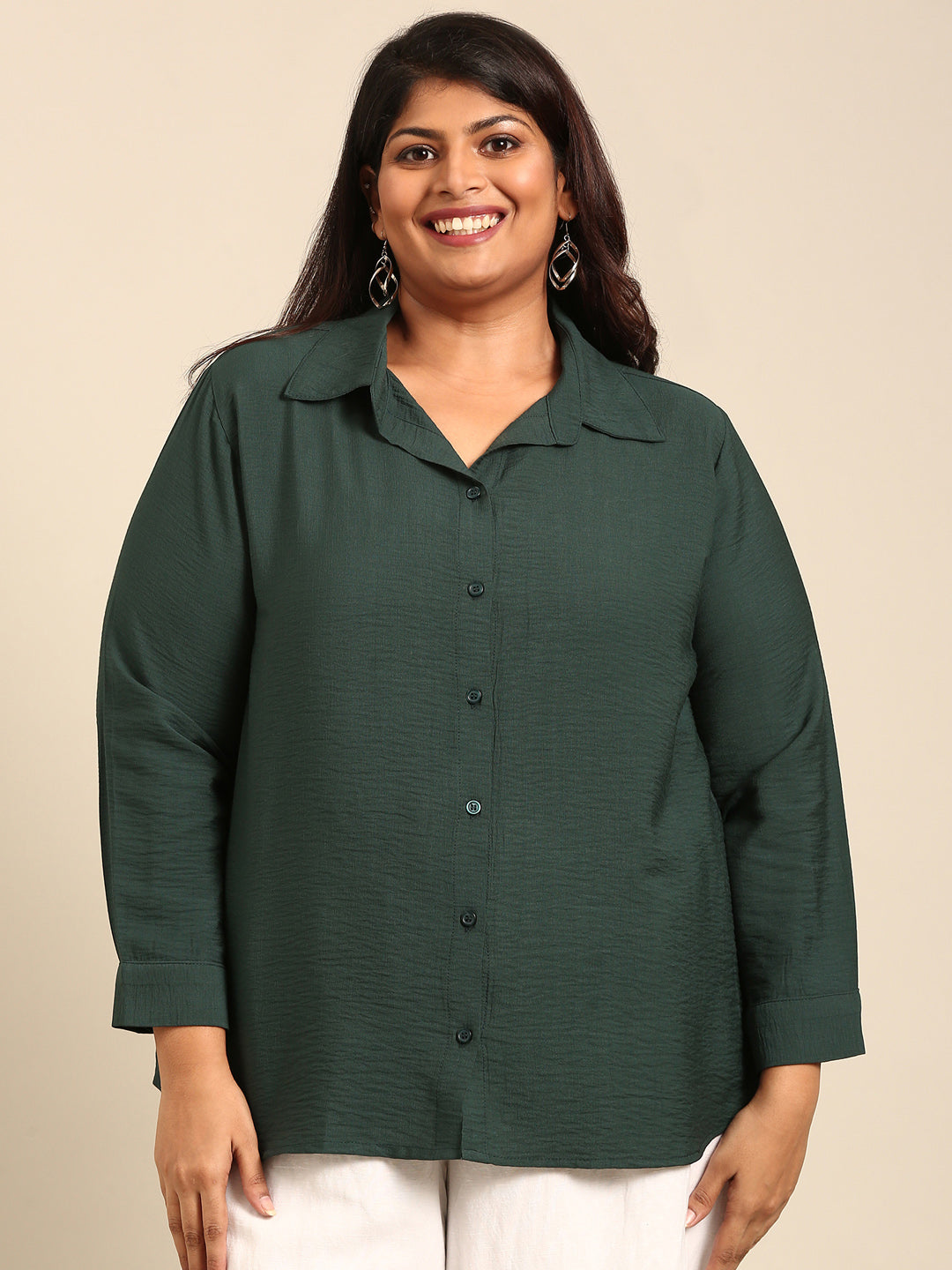 Dark Green Button Down Shirt